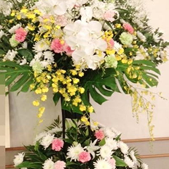ダブル（2段） 葬儀用供花（蘭入り）
